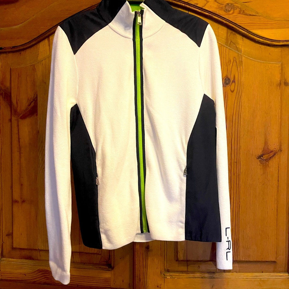 Ralph Lauren active size L full zip 100% cotton polyester panels NWT